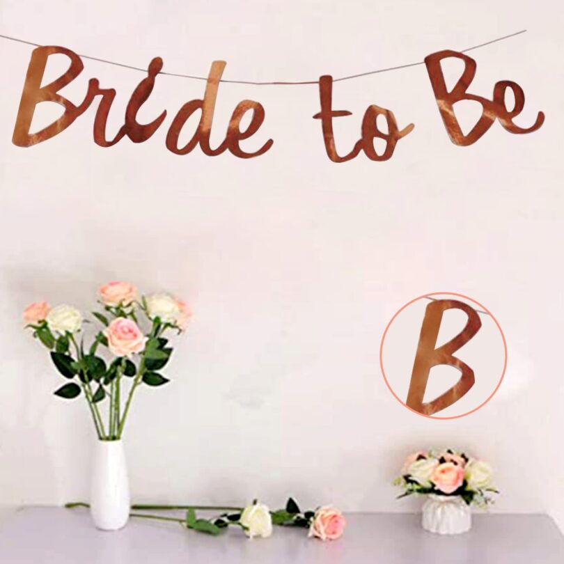 Bride to Be Rose Gold Bunting for Party Decoration