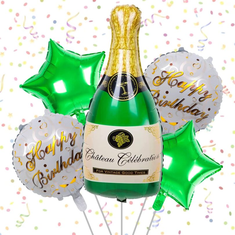 Balloons  Champagne Foil balloon Sets ( pack of 5 )