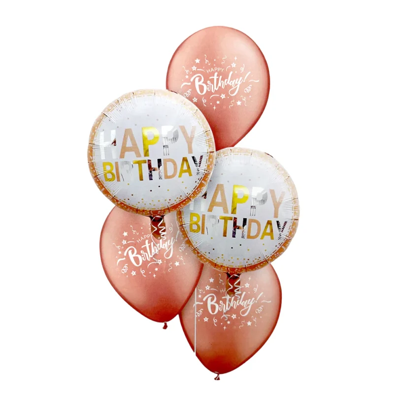 Happy Birthday Foil Balloon and Latex Balloons Set (5 pcs)