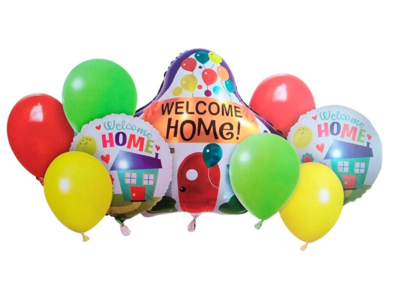 Welcome Home Theme Foil Balloons  (pack of 9 pcs )