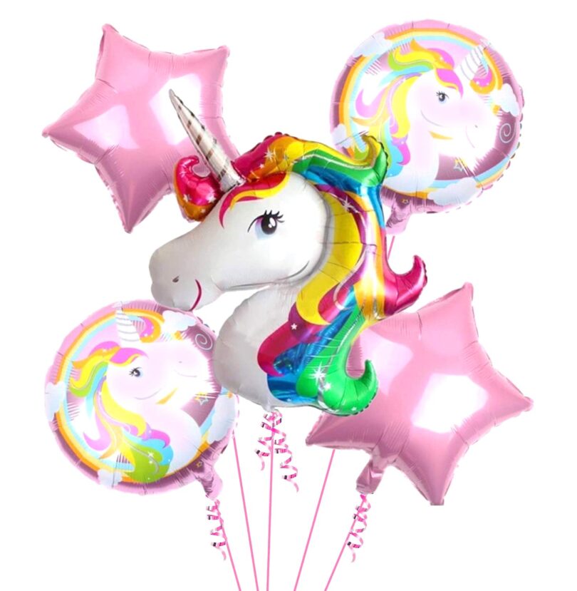 Unicorn Theme Foil balloon Birthday Decorations (pack of 5 pcs )