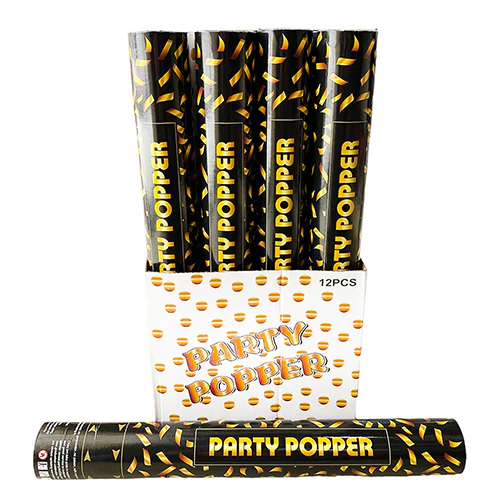 Black Polka Party Popper (pack of 1 )