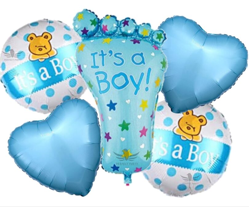 Baby Foot, Foil Balloon It's a Boy or  It's a Girl (Pack of 5 )