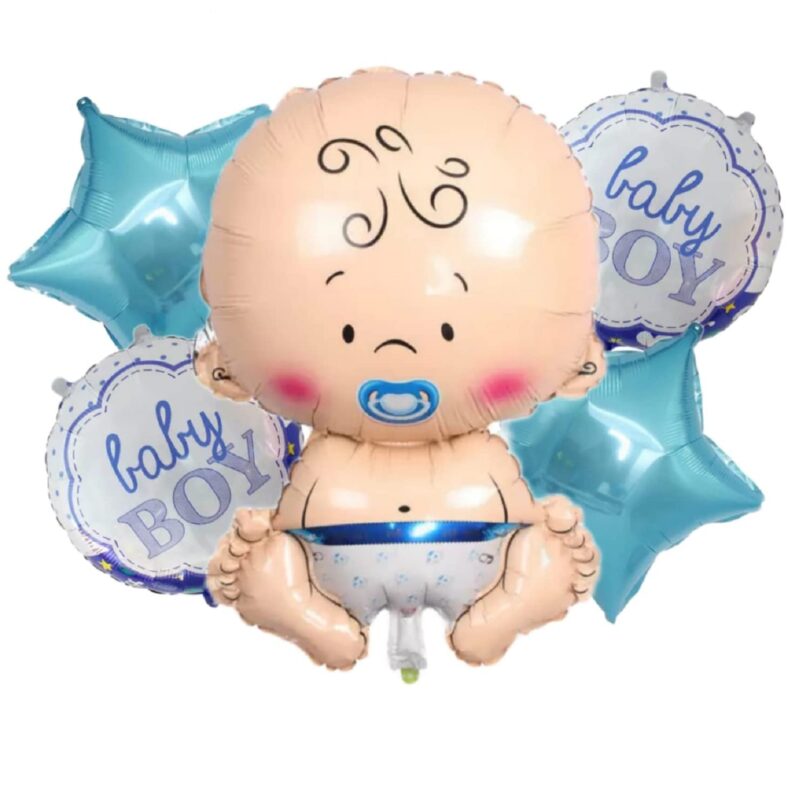 Balloon Baby Boy and Girl Foil Balloon (Pack of 5 pcs)