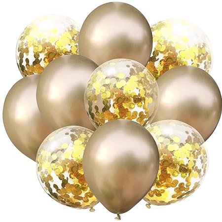 Confetti Chrome Balloon Decoration (pack of 10 pcs)