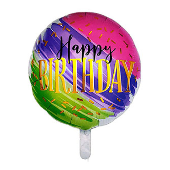 Happy Birthday Foil Balloon ( Round )