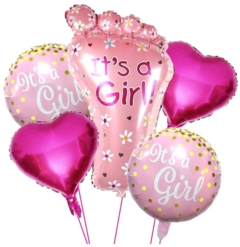 Baby Foot, Foil Balloon It's a Boy or  It's a Girl (Pack of 5 ) - Image 2