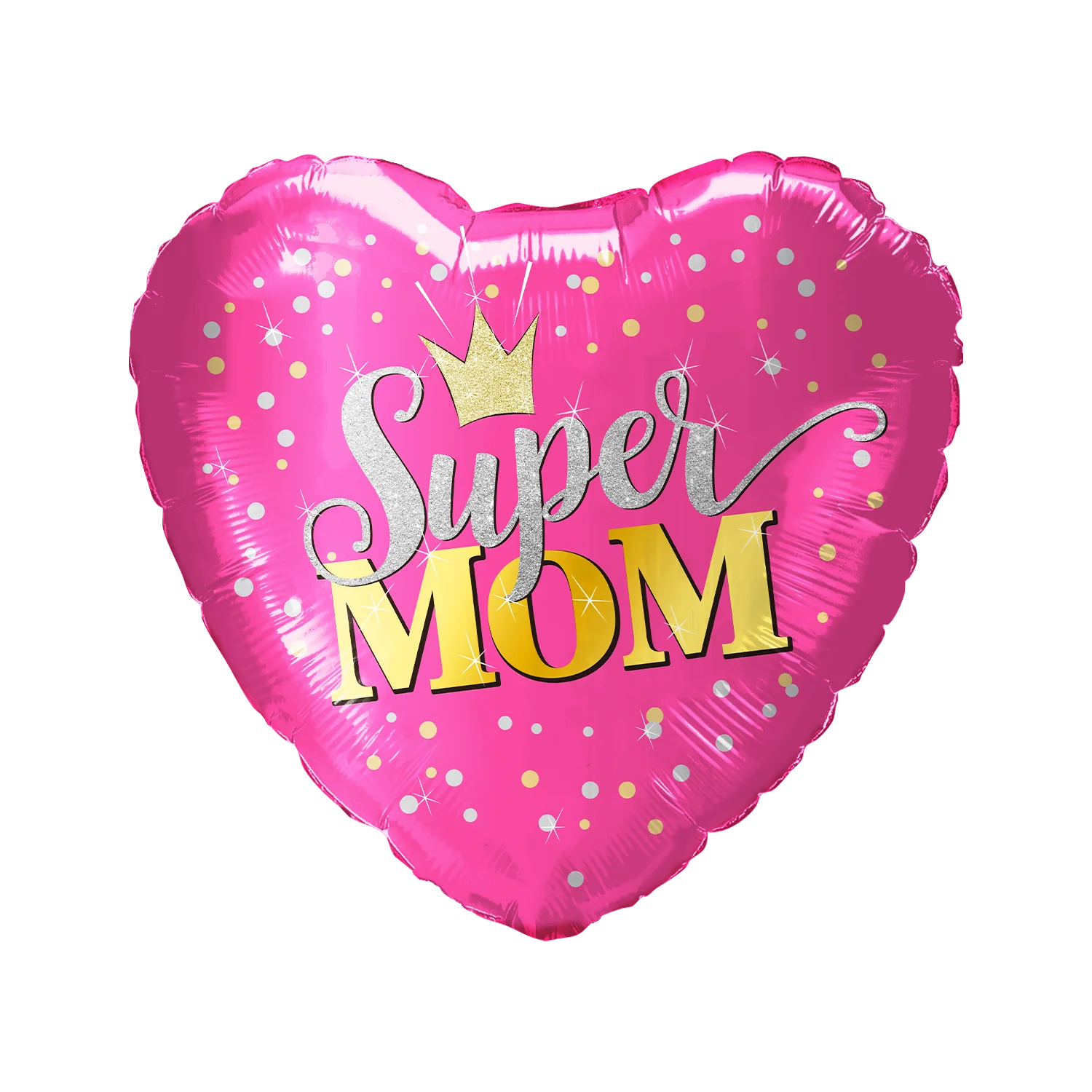 Super Mom Pink Heart Balloon